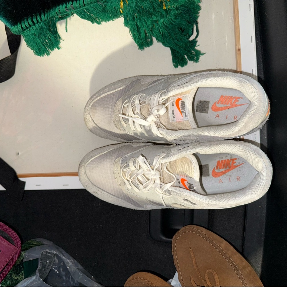 Nike Air White and Orange Sneakers